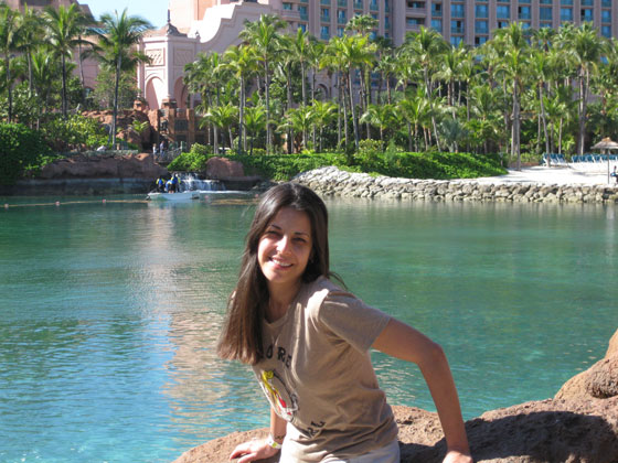 Rosemary Relaxing at the Atlantis Resort, Paradise Island Bahamas...Our Favorite Vacation Spot on the Planet